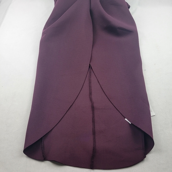 NWT Asos twist front off the shoulder high slit scuba midi dress - Picture 6 of 8